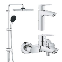 Grohe Набiр змiшувачiв QuickFix Start 3 в 1 для ванни (UA202305RM) Grohe Набiр змiшувачiв QuickFix Start 3 в 1 для ванни (UA202305RM)