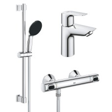 Grohe Набір QuickFix Precision Flow для душа і змішувач для раковини Start Edge S-розміру (UA202503TE)
