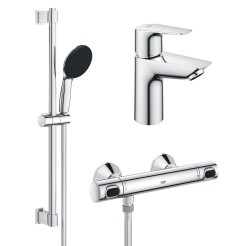 Grohe Набір QuickFix Precision Flow для душа і змішувач для раковини Start Edge S-розміру (UA202503TE) Grohe Набір QuickFix Precision Flow для душа і змішувач для раковини Start Edge S-розміру (UA202503TE)