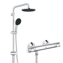 Grohe Precision Flow Термостат для душу + Душова система Vitalio System 200 Flex (UA202908TR)