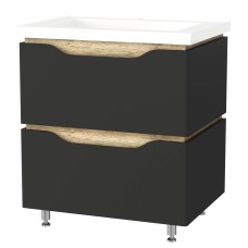 “Сакраменто” Тумба підлогова з ум. Глорія 60 2ш (антрацит)