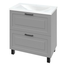 “Альба” Тумба підлогова з ум. Глорія 60 2ш (сіра матова) фреза NEW