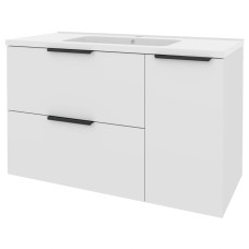 “Фест” Тумба з ум. Родео 100 (біла) з корзиною праворуч