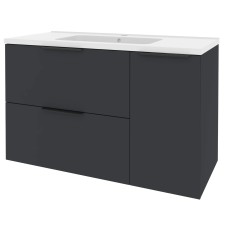 “Фест” Тумба з ум. Родео 100 (антрацит) з корзиною праворуч