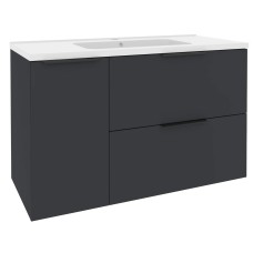 “Фест” Тумба з ум. Родео 100 (антрацит) з корзиною ліворуч