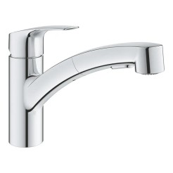 Кухонний змішувач Grohe Eurosmart New з висувним виливом 30305001 Кухонний змішувач Grohe Eurosmart New з висувним виливом 30305001