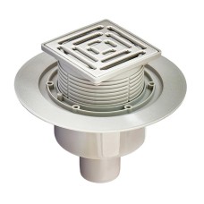 Душовий трап з нержавіючої сталі SUS304 Koer FD14-100x100-180 (прямий відвід) (AC0662)