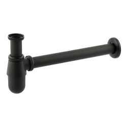 Сифон для раковини Mixxus SIPHON-01 BLACK без випуску (під донний клапан) без ревізії (Колір чорний) 1 1/4'' (AC3571)