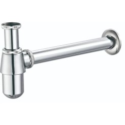 Сифон для раковини Champion SIPHON-01 без випуску (під донний клапан) без ревізії (Колір хром) 1 1/4'' (AC3572)