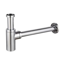 Сифон для раковини Champion SIPHON-02 без випуску (під донний клапан) без ревізії (Колір хром) 1 1/4'' (CH0368)