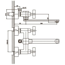 Змішувач для ванни Haiba Bergus 006 (HB0021)