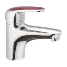 Змішувач для умивальника Haiba Magic 001 з червоною ручкою (HB0684)