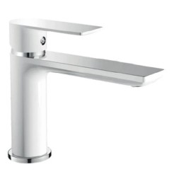Змішувач для умивальника HAIBA ALEX 001 LONG WHITE-CHROME (HB9563) Змішувач для умивальника HAIBA ALEX 001 LONG WHITE-CHROME (HB9563)