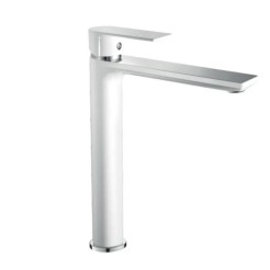 Змішувач для умивальника HAIBA ALEX 001 HIGH WHITE-CHROME (HB9564) Змішувач для умивальника HAIBA ALEX 001 HIGH WHITE-CHROME (HB9564)