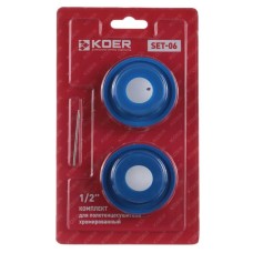 Комплект для сушки для рушників (заглушка+кран Маєвського) Koer SET-06 - 1/2 (хром) (KR3076)