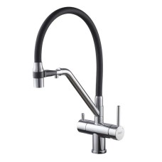 Кухонний змішувач з силік. виливом і вих. для питної води KOER KB-72006-01 (KR3379)