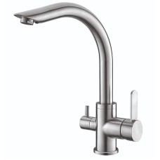 Змішувач для кухні з виходом для питної води Koer KI-72019-02 (з нерж. сталі) (KR4796)