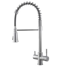 Змішувач для кухні Koer KB-72025-01 з виходом для питної води (вилив - пружина) (KR5014)