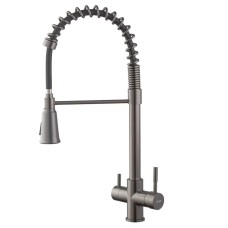 Змішувач для кухні Koer KB-72025-07 з виходом для питної води (вилив - пружина) (KR5016)