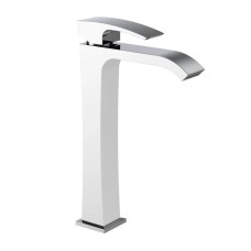 Змішувач для умивальника Koer KB-13007-04 високий (Колір хром+білий) (KR5153)