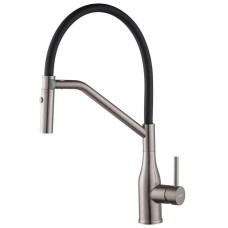 Змішувач для кухні Koer KI-70026-07 з чорним силіконовим виливом (KR5211)