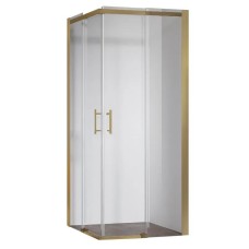 Душова кабіна без піддону Koer SR SC03-90x90x200-TR-12 прозоре скло Easy Clean 6мм, матове золото (KR5358)