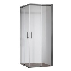 Душова кабіна без піддону Koer SR SC03-90x90x200-TR-07 прозоре скло Easy Clean 6мм, графіт (KR5359)