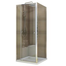 Душова кабіна без піддону Koer SR SC05-90x90x195-TR-01 прозоре скло Easy Clean 6мм, хром (KR5363)