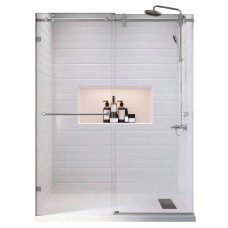 Двері в нішу Koer SR SD06-140x220-TR-01 прозоре скло Easy Clean 8мм, хром (KR5368)