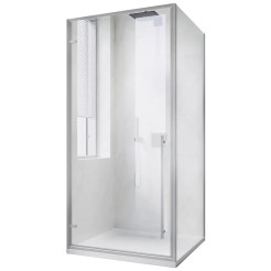 Душова кабіна без піддону Koer SR SC08-90x90x200-TR-01 прозоре скло Easy Clean 6мм, хром (KR5371)