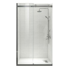 Двері в нішу Koer SR SD01-120x200-TR-07 прозоре скло Easy Clean 8мм, графіт (KR5378)