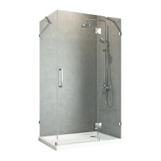 Бічна стінка до кабіни Koer SR SW04-90x200-TR-07 прозоре скло Easy Clean 10мм, графіт (KR5391)