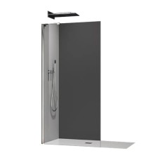 Душова перегородка Koer SR SP02-100x200-TR-01 Walk-In прозоре скло Easy Clean 8мм, хром (KR5395)
