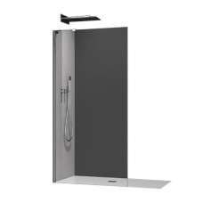 Душова перегородка Koer SR SP02-100x200-TR-07 Walk-In прозоре скло Easy Clean 8мм, графіт (KR5397)