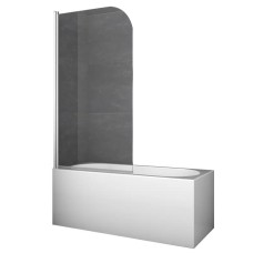 Шторки скляні на ванну Koer SR BS01-80x140-TR-01 прозоре скло 6мм, хром (KR5400)