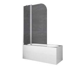 Шторки скляні на ванну Koer SR BS03-95x140-TR-01 прозоре скло 6мм, хром (KR5402)