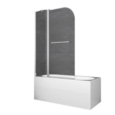 Шторки скляні на ванну Koer SR BS04-95x140-TR-01 прозоре скло 6мм, хром (KR5403)