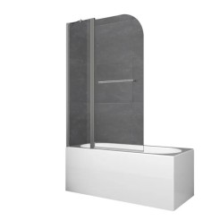Шторки скляні на ванну Koer SR BS04-95x140-TR-07 прозоре скло 6мм, графіт (KR5404) Шторки скляні на ванну Koer SR BS04-95x140-TR-07 прозоре скло 6мм, графіт (KR5404)