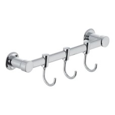 Вішалка для рушників у ванну з 3-ма рухомими гачками ZERIX LR205-3 (LL1417)
