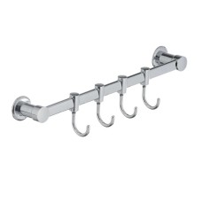 Вішалка для рушників у ванну з 4-ма рухомими гачками ZERIX LR205-4 (LL1418)