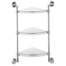 Полиця у ванну кутова скляна Zerix LR3307-3 (LL1437)