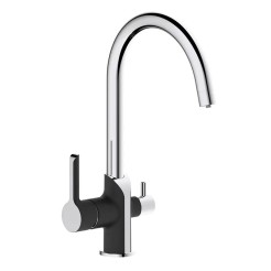 Кухонний змішувач Mixxus Premium Edem 021 Black на дві води MI5925 Кухонний змішувач Mixxus Premium Edem 021 Black на дві води MI5925