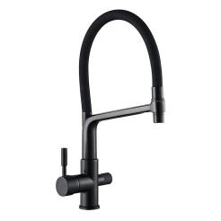 Кухонний змішувач MIXXUS PREMIUM BAROLO BLACK на дві води MI5927