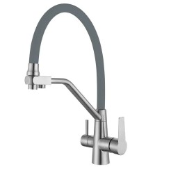Кухонний змішувач Mixxus FUL-021 сірим силіконовим виливом з вих.для питної води MI6020 Кухонний змішувач Mixxus FUL-021 сірим силіконовим виливом з вих.для питної води MI6020