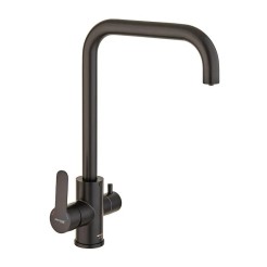 Кухонний змішувач Mixxus DAX-021-G Black нерж. сталь з вих.для пит.води MI6078