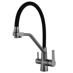 Кухонний змішувач Mixxus FUL-021 Graphite Refl.Black нерж. сталь MI6115