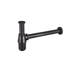 Сифон для раковини Mixxus SIPHON-01 BLACK без випуску (під донний клапан) без ревізії (Колір чорний) 1 1/4'' (MI6143)