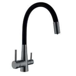 Кухонний змішувач Mixxus SUS-021 GRAPHITE REFL.BLACK з нерж.ст.SUS304 з вих.для пит.води MI6215 Кухонний змішувач Mixxus SUS-021 GRAPHITE REFL.BLACK з нерж.ст.SUS304 з вих.для пит.води MI6215