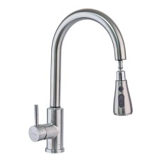 Змішувач для кухні сенсорний з висувною лійкою Mixxus LUX-014 Sensor (нерж. сталь) (MI6230)