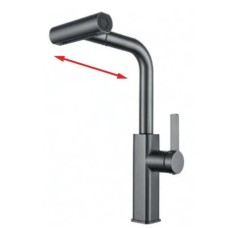 Змішувач для кухні Mixxus MOZ-014 Graphite з висув.лійкою (4 реж.)з нерж.ст. (MI6340)